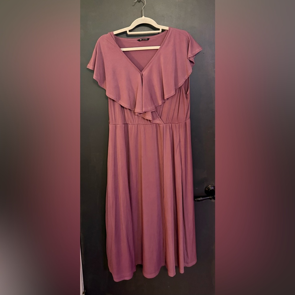 Bloomchic Mauve Ruffle Dress
